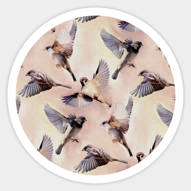 Sparrow Flight Sticker by micklyn